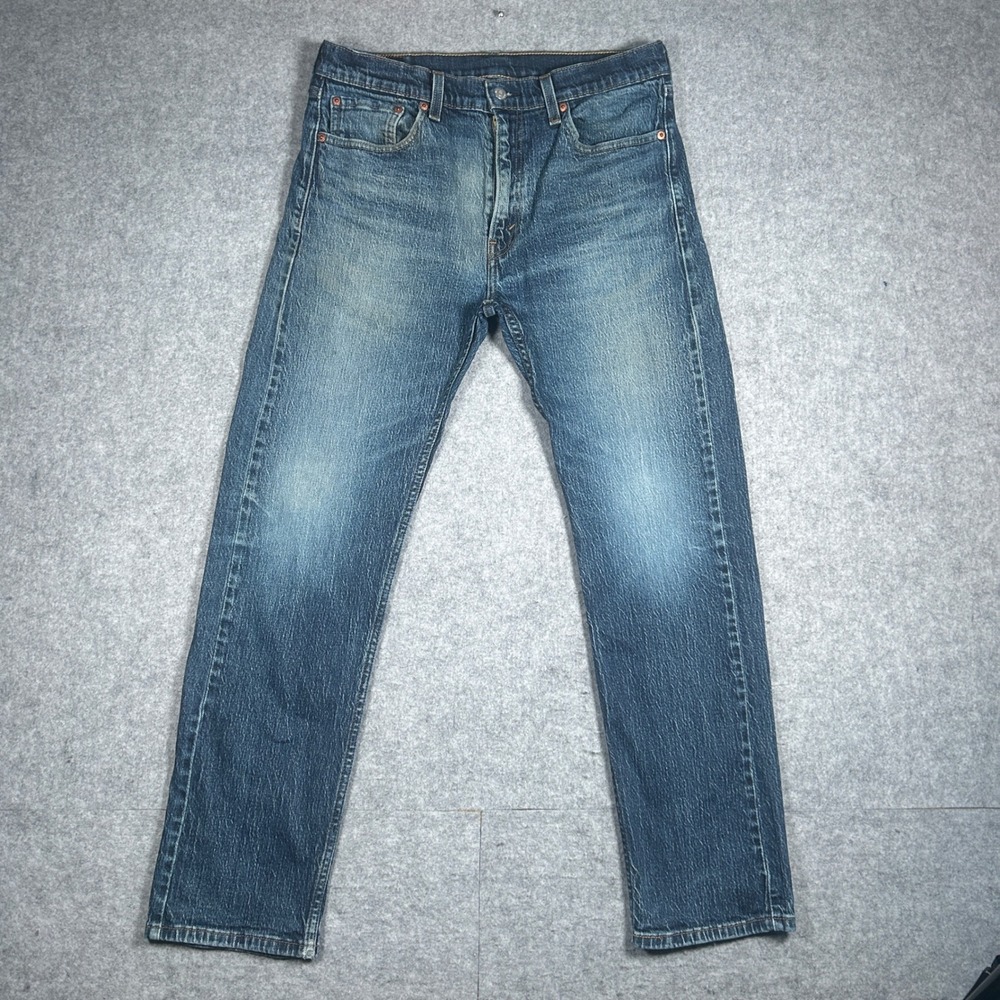 Levi's 505 denim jeans Mens 33x32(32x30)‎ Blue Regular Fit Straight Leg